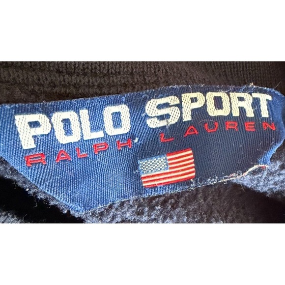 VTG 1995 Polo Sport Ralph Lauren Varsity Jacket Mens Med Blue Red USA Olympics - Picture 14 of 15